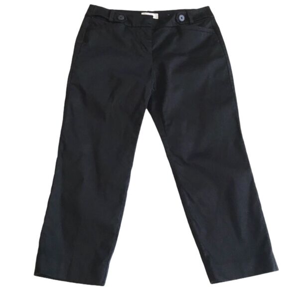 Ann Taylor Loft Petites Crop Pants Black Sz OP - Picture 1 of 7